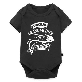 Stolze Großmutter Eines Absolventen Absolvent - Baby Premium Kurzarmbody - Schwarz - Vorne