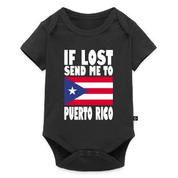 PUERTO RICO Drapeau Disant - Body à manches courtes Premium Bébé - noir - Devant
