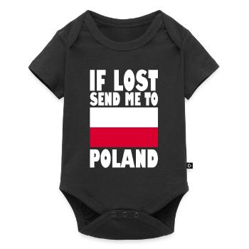 Poland Flag Slogan - Baby Premium short-sleeve bodysuit - black - Front