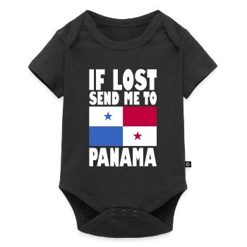 Panama Flag Saying - Baby Premium short-sleeve bodysuit - black - Front