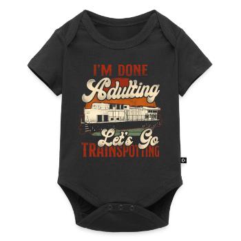 Conducteur de train diesel de marchandises - Body à manches courtes Premium Bébé - noir - Devant