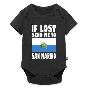 San Marino Flag Saying - Baby Premium short-sleeve bodysuit - black - Front