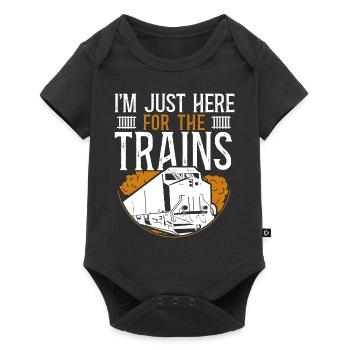 Freight Diesel Train Driver - Baby Premium short-sleeve bodysuit - black - Front