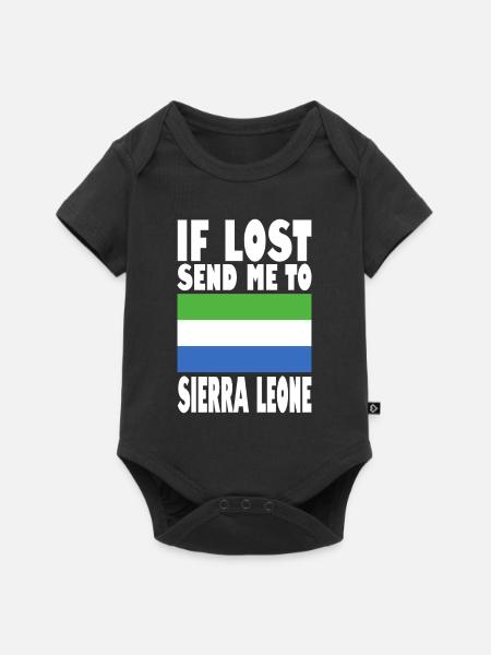 Sierra Leone Flagge Spruch - Baby Premium Kurzarmbody - Schwarz