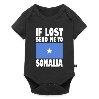 Drapeau de la Somalie - Body à manches courtes Premium Bébé - noir - Devant