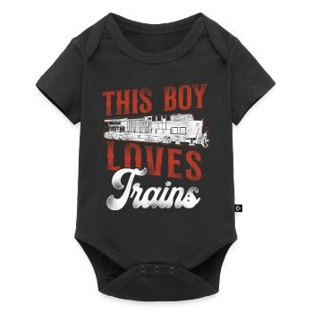 Freight Diesel Train Driver - Baby Premium short-sleeve bodysuit - black - Front