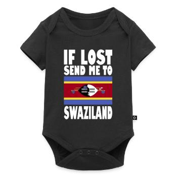 Drapeau du Swaziland - Body à manches courtes Premium Bébé - noir - Devant