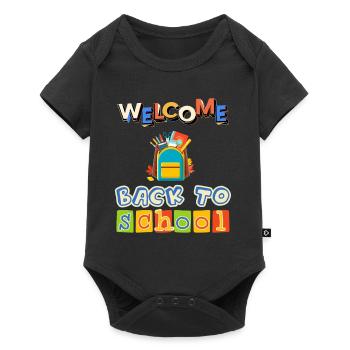 welcome back to school - Baby Premium Kurzarmbody - Schwarz - Vorne
