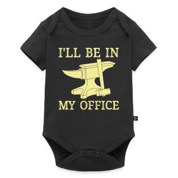 Blacksmith Ironsmith I'll Be In My Office - Baby Premium short-sleeve bodysuit - black - Front