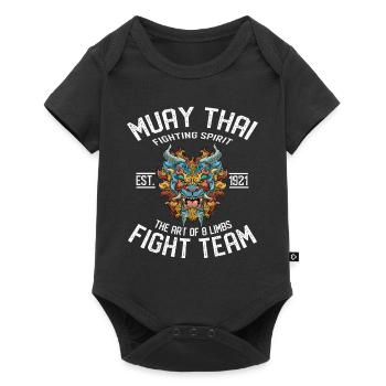 Muay Thai Fight Team - Foo Dog Thai Boxing - Baby Premium Kurzarmbody - Schwarz - Vorne