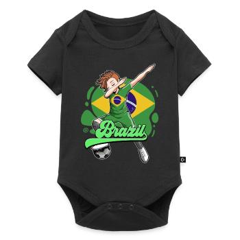 Brazil Football - Baby Premium short-sleeve bodysuit - black - Front