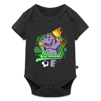 Brazil Football - Baby Premium short-sleeve bodysuit - black - Front