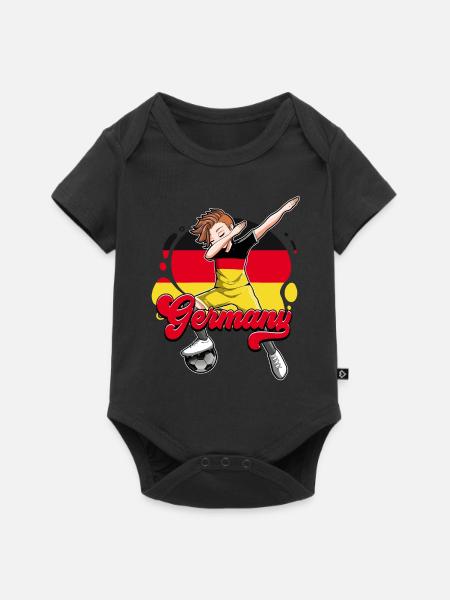 Deutschland Fußball - Baby Premium Kurzarmbody - Schwarz