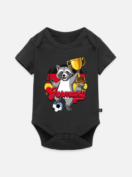 Deutschland Fußball - Baby Premium Kurzarmbody - Schwarz