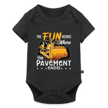 Excavatrice Bulldozer Bulldozer Bulldozer Travailleur de la construction Cadeau - Body à manches courtes Premium Bébé - noir - Devant