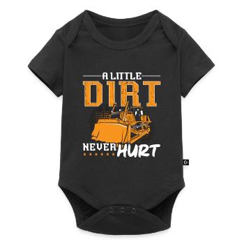 Excavatrice Bulldozer Travailleur de la construction Bulldozer Cadeau - Body à manches courtes Premium Bébé - noir - Devant