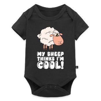 Mes moutons pensent que je suis cool - Body à manches courtes Premium Bébé - noir - Devant