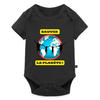SAUVEZ LA PLANÈTE - Body à manches courtes Premium Bébé - noir - Devant