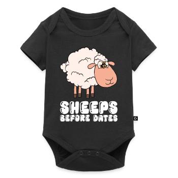 Sheep Before Dates - Baby Premium short-sleeve bodysuit - black - Front