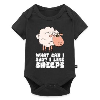 What Should I Say, I Like Sheep - Baby Premium short-sleeve bodysuit - black - Front