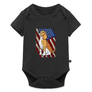 Beagle États-Unis - Body à manches courtes Premium Bébé - noir - Devant