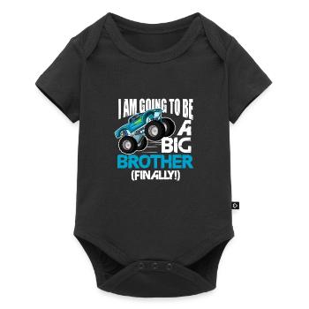 Big Brother Sibling Sister Gift - Baby Premium short-sleeve bodysuit - black - Front