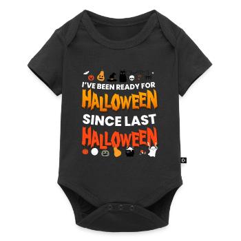 Ive était prêt pour Halloween - Body à manches courtes Premium Bébé - noir - Devant