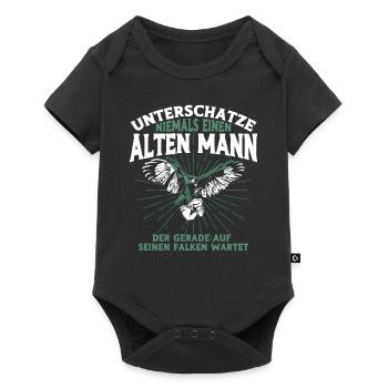 Greifvogel Beizjagd Spruch Falkner Vogelfreunde - Baby Premium Kurzarmbody - Schwarz - Vorne
