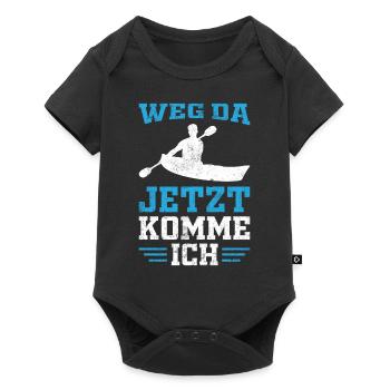 Kanurennsport Sport Kanu Kanusport - Baby Premium Kurzarmbody - Schwarz - Vorne