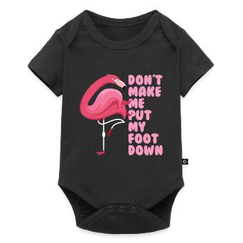 Funny Flamingo Saying - Baby Premium short-sleeve bodysuit - black - Front