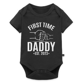 Zum ersten Mal Daddy Est. 2023 Papa wird - Baby Premium Kurzarmbody - Schwarz - Vorne