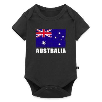 Australia Flag Grunge Australia Flag - Baby Premium short-sleeve bodysuit - black - Front