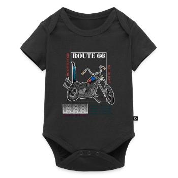 Motorcycle Route - Baby Premium short-sleeve bodysuit - black - Front