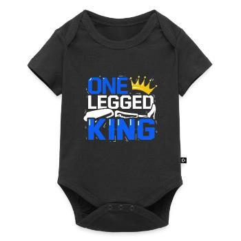 One Legged King Prosthetic Amputation Disability - Baby Premium short-sleeve bodysuit - black - Front