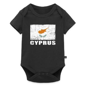 Cyprus Flag Grunge Cyprus Flag - Baby Premium short-sleeve bodysuit - black - Front