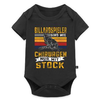 Billardspieler Chirurgen Stock Billard Geschenk - Baby Premium Kurzarmbody - Schwarz - Vorne