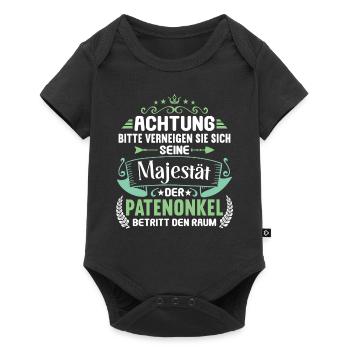 Patenonkel Patententante beste Patenkind der Welt - Baby Premium Kurzarmbody - Schwarz - Vorne