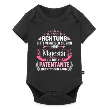 Patenonkel Patententante beste Patenkind der Welt - Baby Premium Kurzarmbody - Schwarz - Vorne