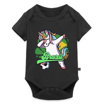 Brazil Football - Baby Premium short-sleeve bodysuit - black - Front