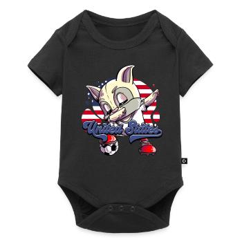 Usa Soccer - Baby Premium short-sleeve bodysuit - black - Front