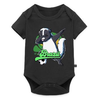 Brazil Football - Baby Premium short-sleeve bodysuit - black - Front