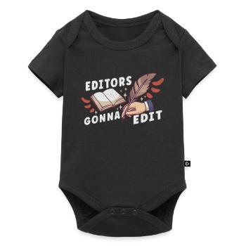 Author Writing Writer Literature - Baby Premium short-sleeve bodysuit - black - Front
