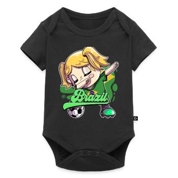 Brazil Football - Baby Premium short-sleeve bodysuit - black - Front