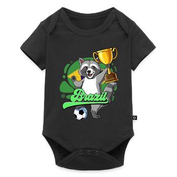 Brazil Football - Baby Premium short-sleeve bodysuit - black - Front