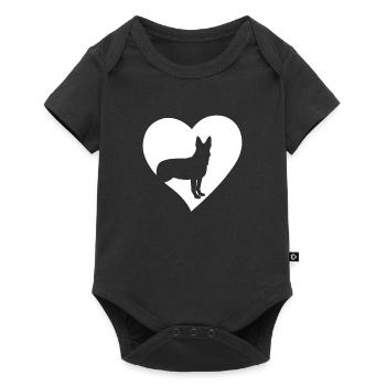 Deutscher Schäferhund Hundebesitzer Geschenk - Baby Premium Kurzarmbody - Schwarz - Vorne