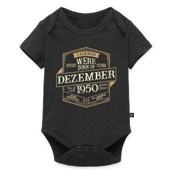 Décembre 1950 Anniversaire Homme - Body à manches courtes Premium Bébé - noir - Devant