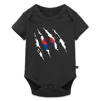 Travel South Korea Gift - Baby Premium short-sleeve bodysuit - black - Front
