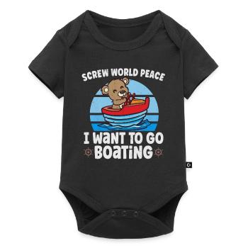 Voilier Voilier Bateau Kid Enfant Yacht Bateau - Body à manches courtes Premium Bébé - noir - Devant