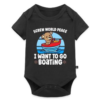 Voilier Voilier Bateau Kid Enfant Yacht Bateau - Body à manches courtes Premium Bébé - noir - Devant