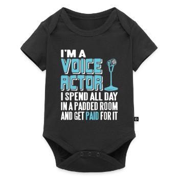 I'm A Voice Actor Awesome Funny T-Shirt Present - Baby Premium short-sleeve bodysuit - black - Front